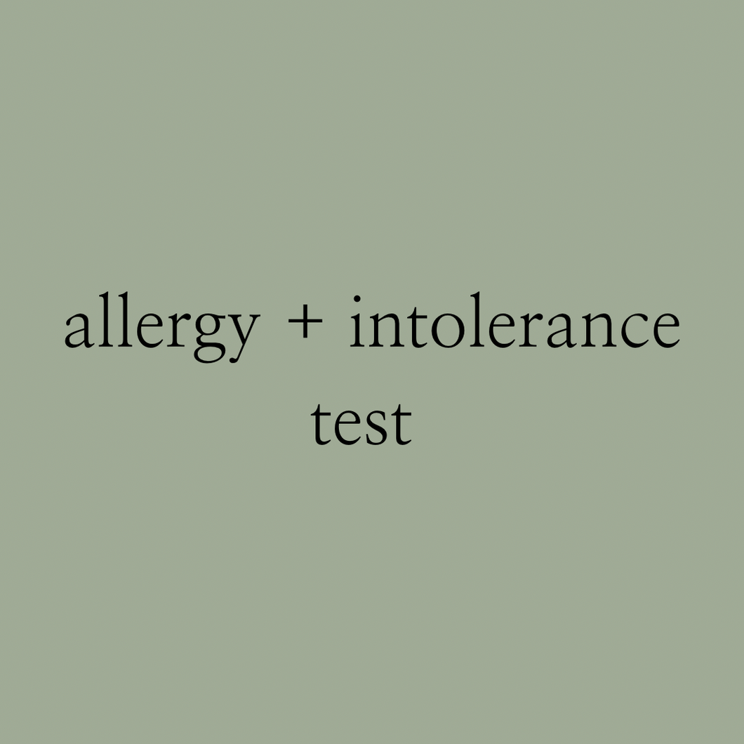 ALLERGY + INTOLERANCE BLOOD TEST