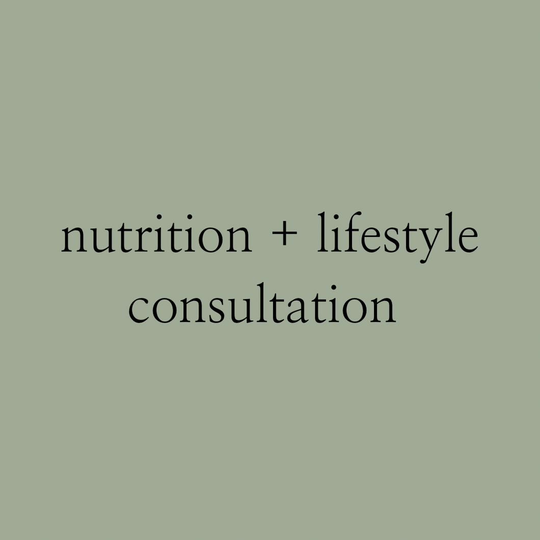 NUTRITION + LIFESTYLE CONSULTATION