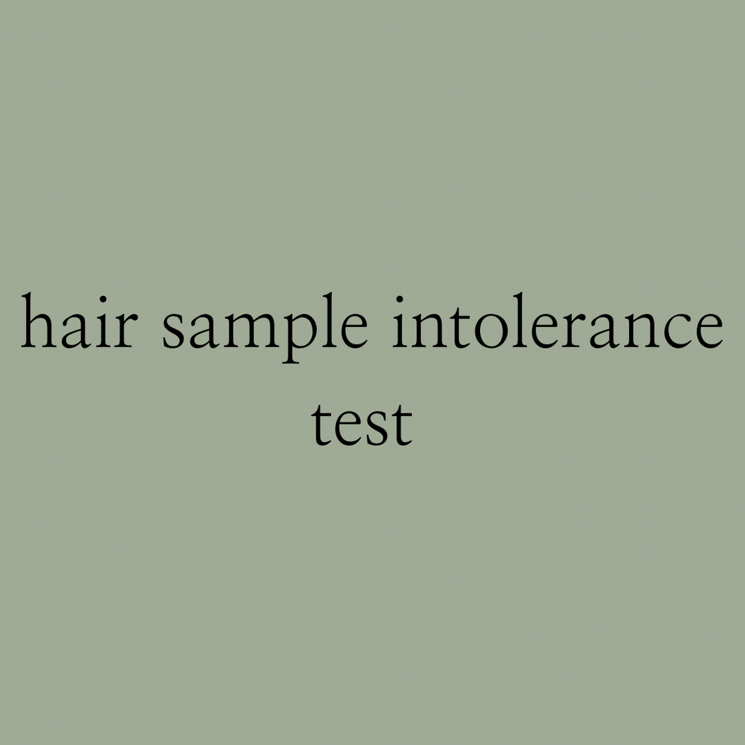 HAIR SAMPLE INTOLERANCE TEST